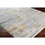 3.9' x 5.5' Distressed Orange and White Rectangular Area Throw Rug