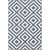 3.5' x 5.5' Geometric Blue and White Rectangular Area Throw Rug - IMAGE 1