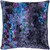 18” Black and Violet Digitally Printed Square Crushed Velvet Throw Pillow Cover - IMAGE 1