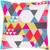 18” Multi-Color Woven Square Decorative Throw Pillow Cover - IMAGE 1