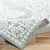 6' Contemporary Style White and Aqua Blue Round Area Throw Rug - IMAGE 4