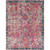 10' x 14' Blue and Orange Distressed Persian Floral Patterned Rectangular Machine Woven Area Rug - IMAGE 1