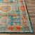 5' x 7.5' Distressed Beige and Teal Blue Rectangular Area Throw Rug - IMAGE 4