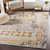 5'3" x 7'3" Mosaic Style Yellow and Beige Rectangular Area Rug - IMAGE 2