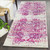 2.5' x 7.25' Traditional Style Pink and Beige Rectangular Area Throw Rug Runner - IMAGE 2