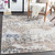 5.25' x 7.25' Distressed Beige and Gray Rectangular Area Throw Rug - IMAGE 2