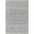 2' x 3' Gray and Cyan Blue Geometric Rectangular Area Throw Rug - IMAGE 1