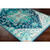 6'7" x 9'6" Persian Medallion Design Green and Blue Rectangular Machine Woven Area Rug - IMAGE 3