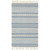 6' x 9' Geometric Patterned Denim Blue and White Rectangular Area Rug - IMAGE 1