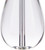 19" Translucent Teardrop Shaped Design Table Lamp with White Linen Drum Shade - IMAGE 3
