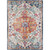 6.5' x 9' Oriental Patterned Gray and Orange Rectangular Area Throw Rug - IMAGE 1