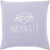 22" Lavender and White "Namaste" Printed Square Throw Pillow Cover - IMAGE 1