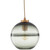 11" Clear and Bronze Colored Hanging Pendant Ceiling Light Fixture - IMAGE 1