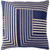 20" Ensign Blue and Beige Modern Square Throw Pillow Cover - IMAGE 1