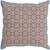 18" Orange and Blue Square Woven Throw Pillow Cover with Flange Edge - IMAGE 1