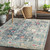 5.25' x 7.3' Traditional Style Blue Rectangular Area Throw Rug - IMAGE 2