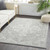 5'3" x 7'3" Oriental Gray and Beige Polypropylene Area Throw Rug - IMAGE 2