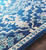 5'3" x 7'3" Oriental Navy Blue and Beige Polypropylene Area Throw Rug