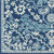 5'3" x 7'3" Oriental Navy Blue and Beige Polypropylene Area Throw Rug