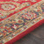 6' x 9' Floral Design Red and Gray Rectangular Area Rug