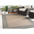 7.25' Solid Brown and Black Square Area Throw Rug - IMAGE 2