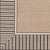 7.25' Solid Brown and Black Square Area Throw Rug - IMAGE 3