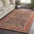 9' x 13' Floral Red and Brown Rectangular Area Throw Rug - IMAGE 2