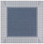 7.25' Striped Pattern Navy Blue and White Square Area Throw Rug - IMAGE 1