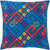 18" Blue and Red Geometric Pattern Pillow Cover - IMAGE 1