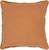 20" Burnt Orange Solid Square Throw Pillow with Flange - Down Filler - IMAGE 1