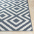 7.25' Charcoal Blue and White La Fiorentina Pattern Square Area Throw Rug - IMAGE 4