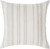 18" Ivory and Beige Striped Pattern Woven Square Throw Pillow Cover - IMAGE 1