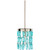 8.5" Aurelia Blue Polished Glass Hanging Pendant Ceiling Light Fixture - IMAGE 1