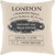 18" Beige and Black "London"Printed Woven Square Throw Pillow Cover with Knife Edge - IMAGE 1