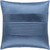 18" Blue Solid Pleated Square Throw Pillow - Down Filler - IMAGE 1