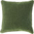 18" Seaweed Green Solid Square Throw Pillow Cover with Piping - IMAGE 1