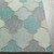 4' x 6' Ocean Blue and Gray Moroccan Tile Patterned Rectangular Area Throw Rug - IMAGE 5