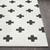 7'10" x 10'3” Swiss Cross Patterned Black and White Rectangular Area Throw Rug - IMAGE 5