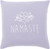 20" Lavender and White "Namaste" Printed Square Throw Pillow - Poly Filled - IMAGE 1