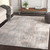 6'7" x 9'6" Distressed Finish Brown and Gray Rectangular Machine Woven Area Rug - IMAGE 2