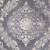 7’10” Distressed Floral Medallion Gray and Cream Round Area Throw Rug
