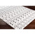 4'3" x 5'11" Scandinavian Ethnic Pattern White and Black Rectangular Machine Woven Area Rug