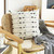18" Beige and Gray Tasseled Square Woven Throw Pillow Cover with Knife Edge - IMAGE 2