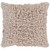 20" Beige and White Square Throw Pillow Cover with Knife Edge - IMAGE 1