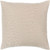 18" Beige and Brown Geometric Patterned Square Throw Pillow - Down Filler - IMAGE 1