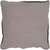 22" Gray Solid Square Throw Pillow Cover with Flange - IMAGE 1