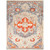 7'10" x 10'3" Orange and Red Oriental Medallion Design Rectangular Machine Woven Area Rug - IMAGE 1