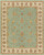 7'6" x 9'6" Floral Pattern Green and Beige Rectangular Area Rug - IMAGE 1