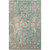 5' x 7'6" Vintage Persian Style Teal Blue and Green Hand Tufted Wool Area Throw Rug - IMAGE 1