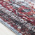 9'3" x 12'6" Distressed Finish Gray and Red Rectangular Area Rug